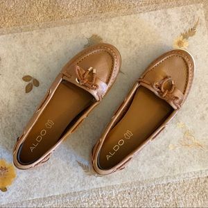 LIKE NEW Aldo Leather Moccasin Boat Shoe Flats